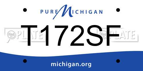 T172SF Michigan License Plate