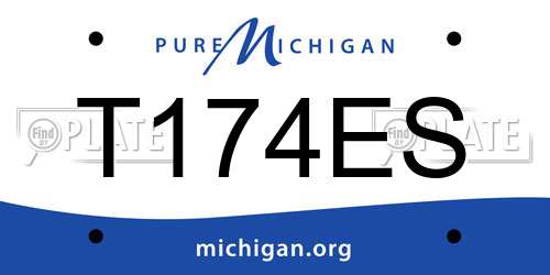 T174ES Michigan License Plate