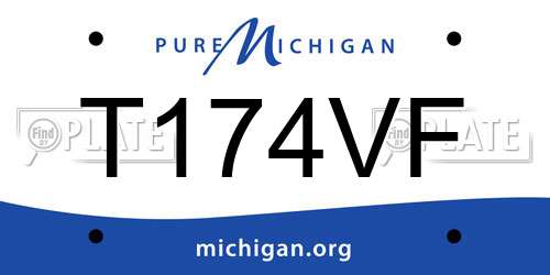T174VF Michigan License Plate