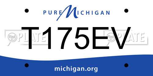 T175EV Michigan License Plate