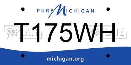 T175WH Michigan License Plate