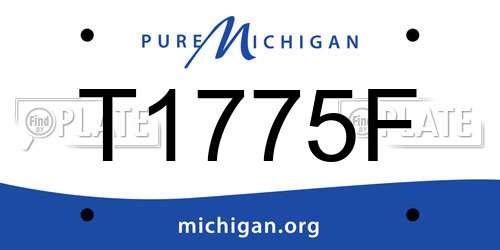 T1775F Michigan License Plate
