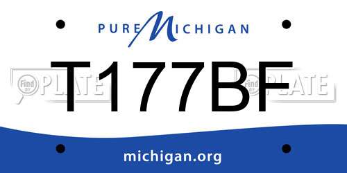 T177BF Michigan License Plate