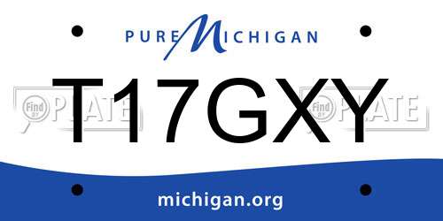 T17GXY Michigan License Plate