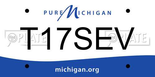 T17SEV Michigan License Plate