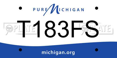 T183FS Michigan License Plate