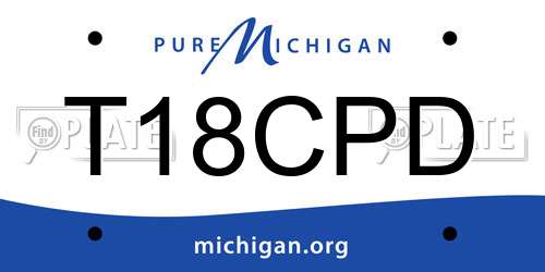 T18CPD Michigan License Plate
