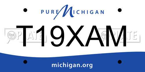 T19XAM Michigan License Plate
