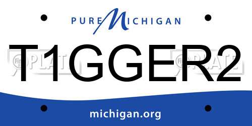 T1GGER2 Michigan License Plate