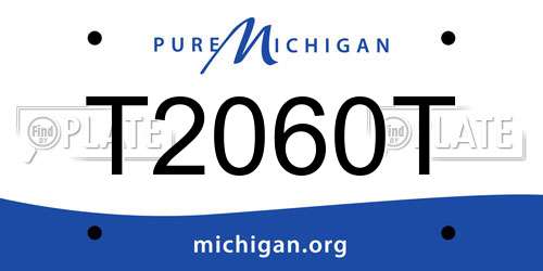 T2060T Michigan License Plate