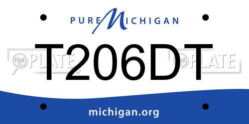 T206DT Michigan License Plate
