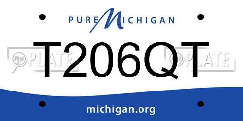 T206QT Michigan License Plate