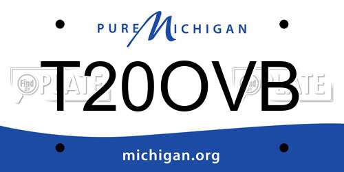 T20OVB Michigan License Plate