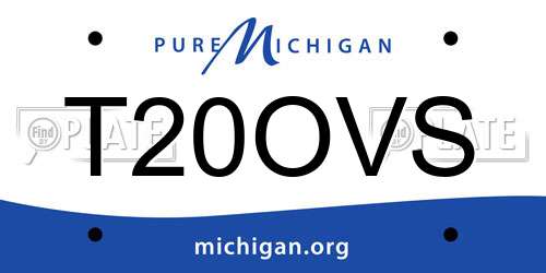 T20OVS Michigan License Plate