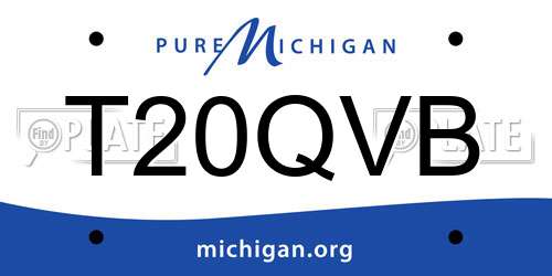 T20QVB Michigan License Plate