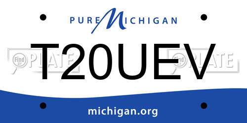 T20UEV Michigan License Plate