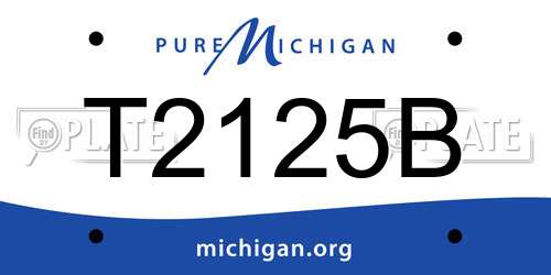 T2125B Michigan License Plate