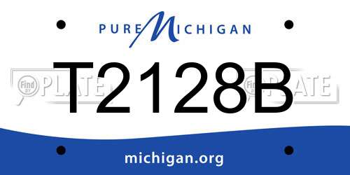 T2128B Michigan License Plate