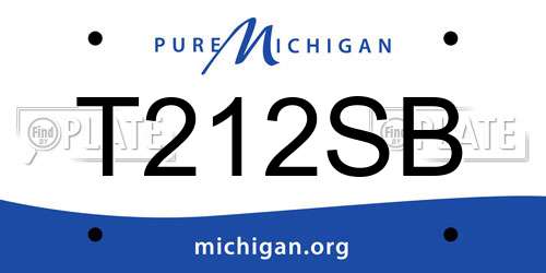 T212SB Michigan License Plate