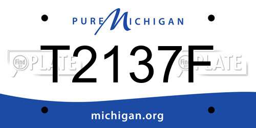 T2137F Michigan License Plate