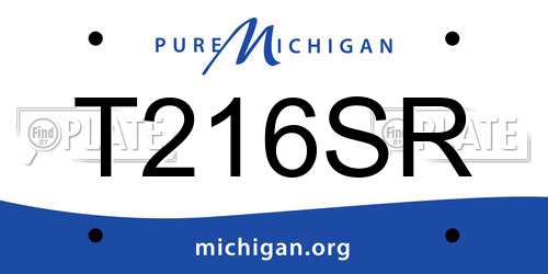 T216SR Michigan License Plate