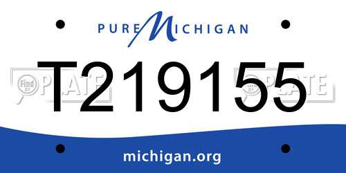 T219155 Michigan License Plate