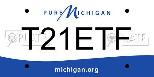 T21ETF Michigan License Plate