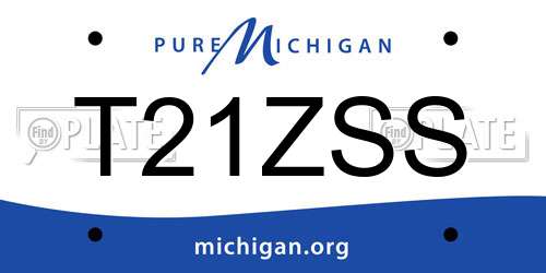 T21ZSS Michigan License Plate