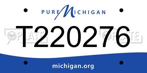 T220276 Michigan License Plate
