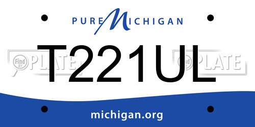 T221UL Michigan License Plate