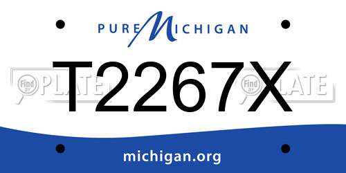 T2267X Michigan License Plate