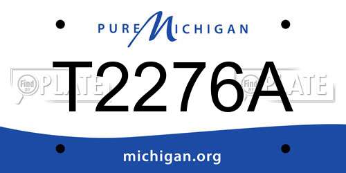 T2276A Michigan License Plate