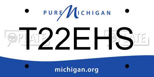 T22EHS Michigan License Plate