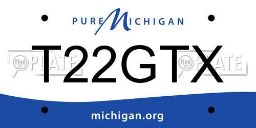 T22GTX Michigan License Plate