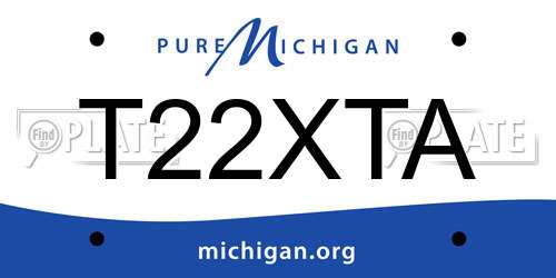 T22XTA Michigan License Plate