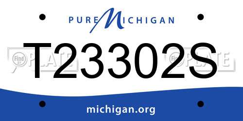 T23302S Michigan License Plate