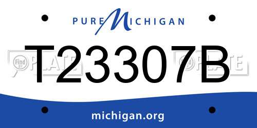 T23307B Michigan License Plate