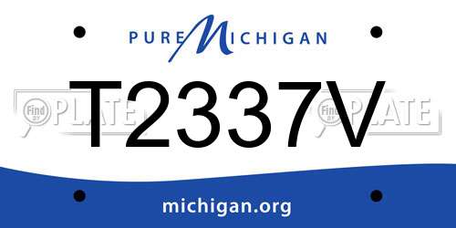 T2337V Michigan License Plate