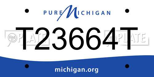 T23664T Michigan License Plate