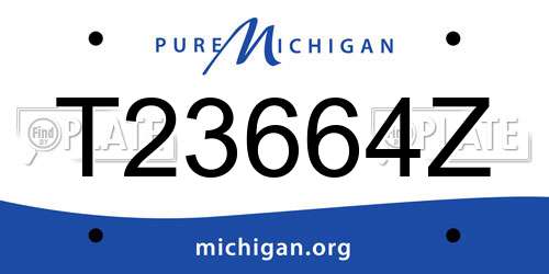 T23664Z Michigan License Plate