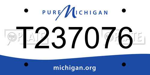 T237076 Michigan License Plate