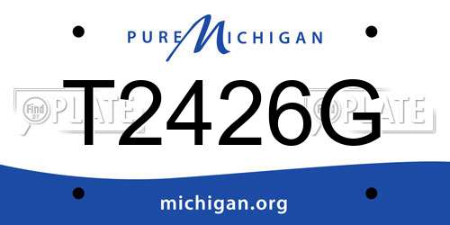 T2426G Michigan License Plate