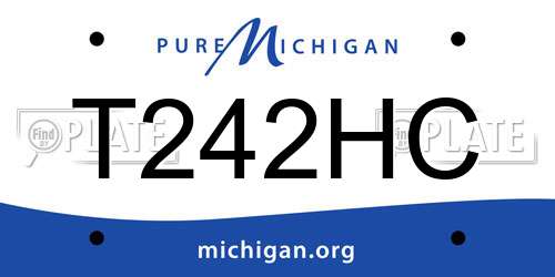 T242HC Michigan License Plate