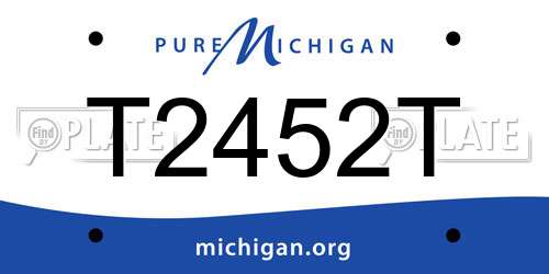 T2452T Michigan License Plate
