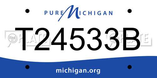 T24533B Michigan License Plate