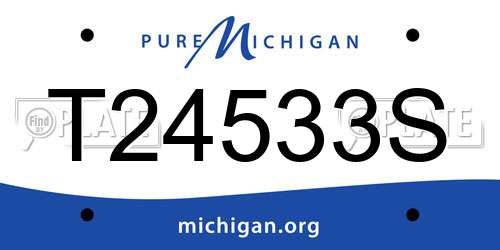 T24533S Michigan License Plate