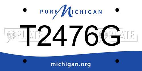 T2476G Michigan License Plate