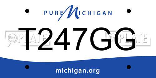 T247GG Michigan License Plate