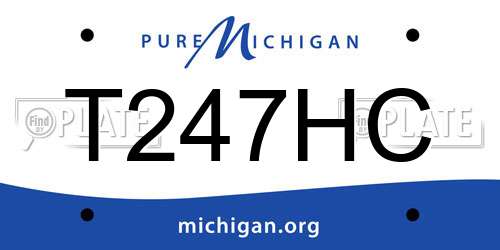 T247HC Michigan License Plate