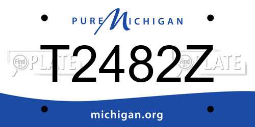 T2482Z Michigan License Plate